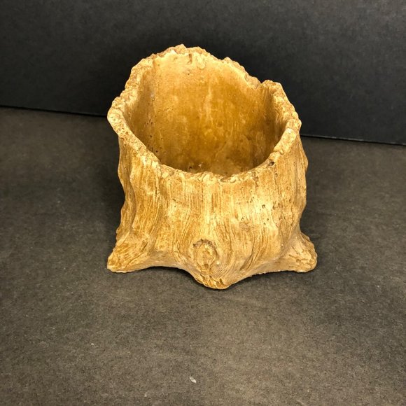 Pottery Wood Stump Planter Small - Picture 1 of 8